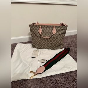 Gucci diaper bag pink